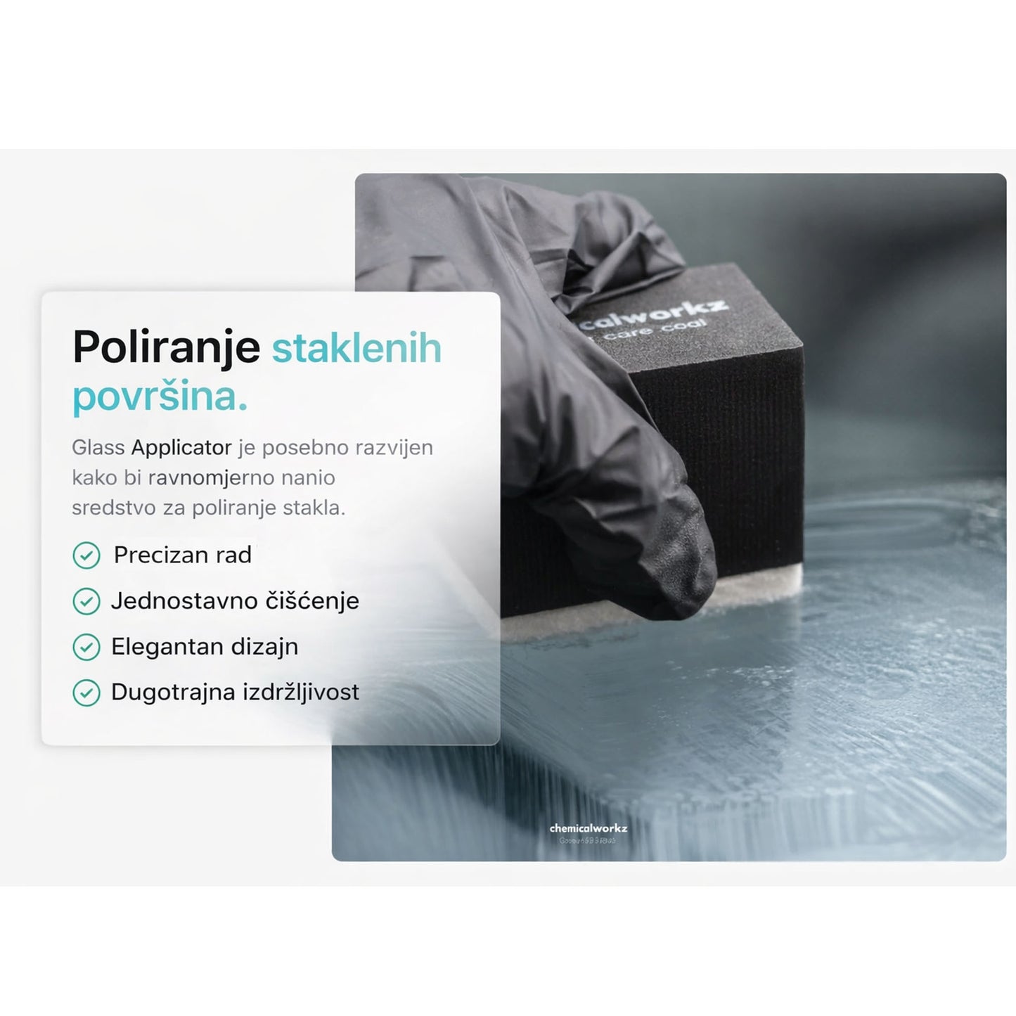 chemicalworkz Glass Applicator filc aplikator za poliranje stakla