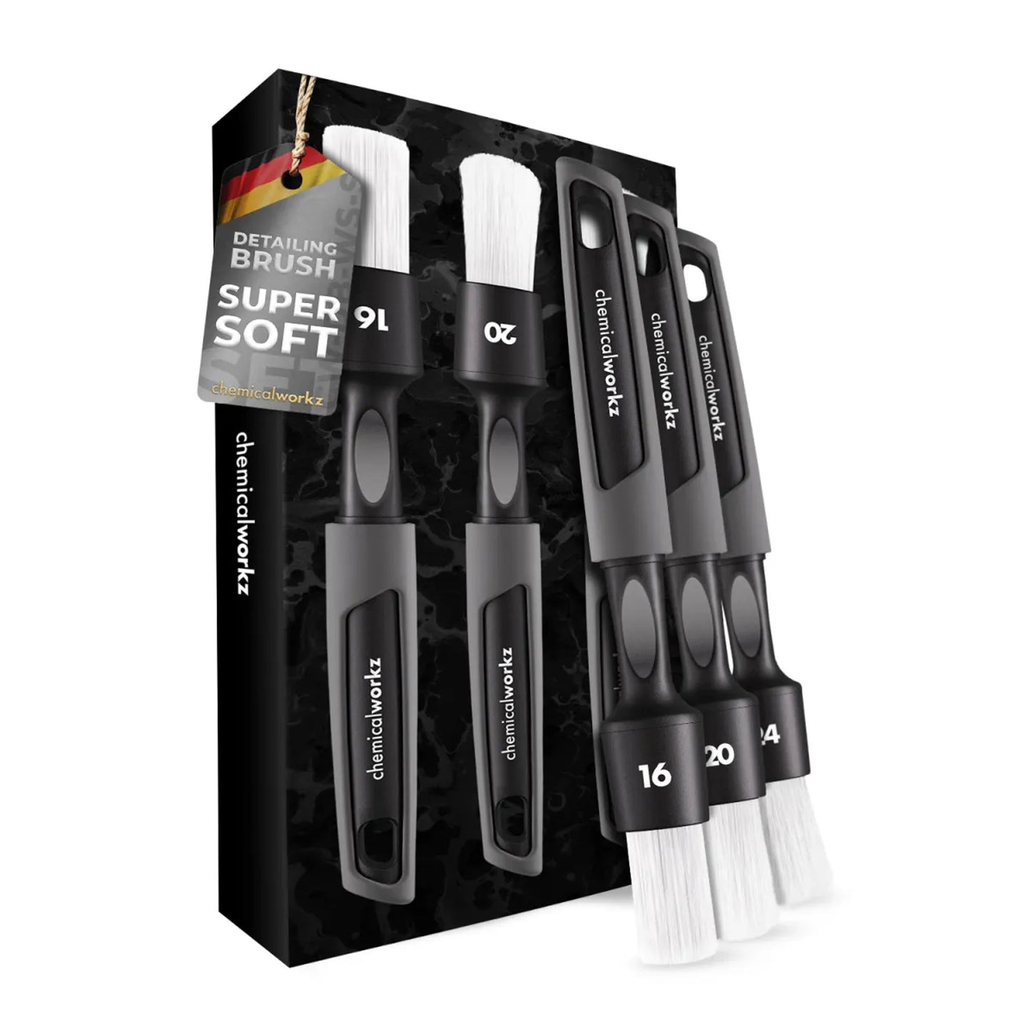 chemicalworkz White Soft detailing kist set 16 20 24 mm