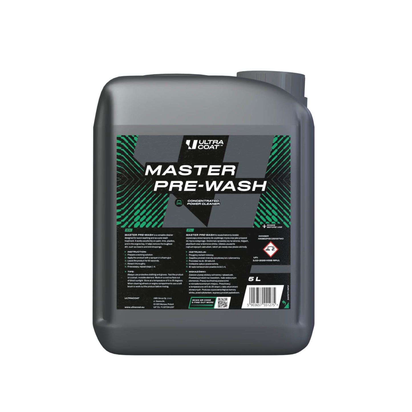 Ultracoat šampon i aktivna pjena Master Pre-Wash 5 L