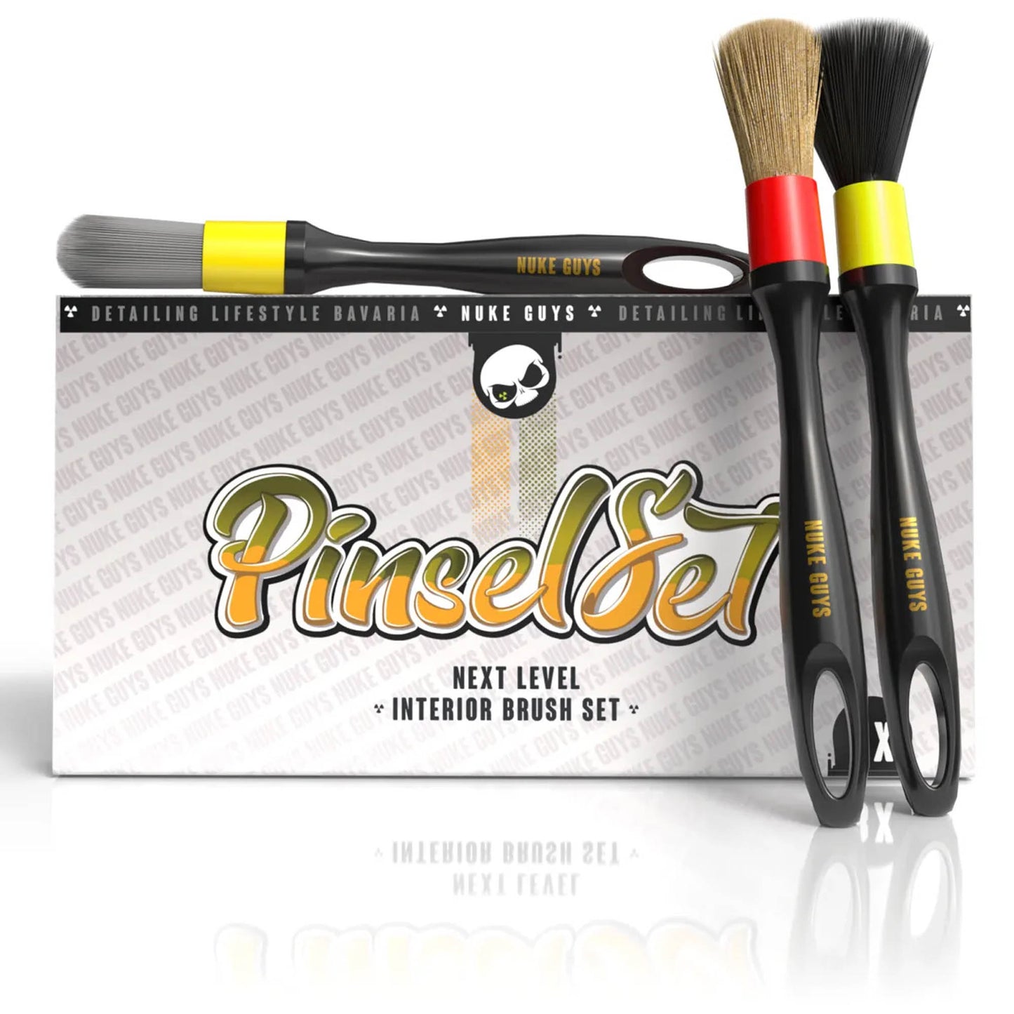 Nuke Guys set kistova za unutrašnjost Interior Brush Set – 3 kom pored pakiranja