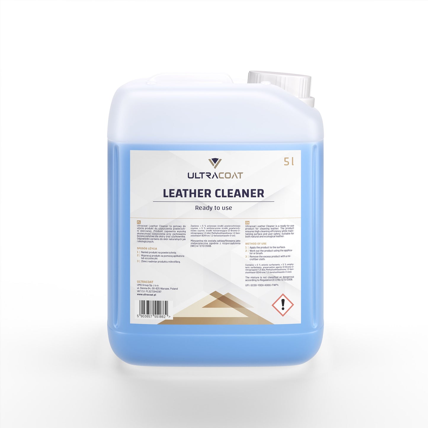 Ultracoat čistač za kožu Leather Cleaner 5 L