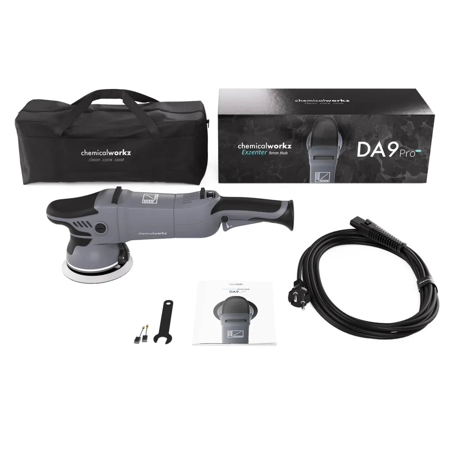 chemicalworkz DA9 Pro Max ekscentrična polirka 9 mm set