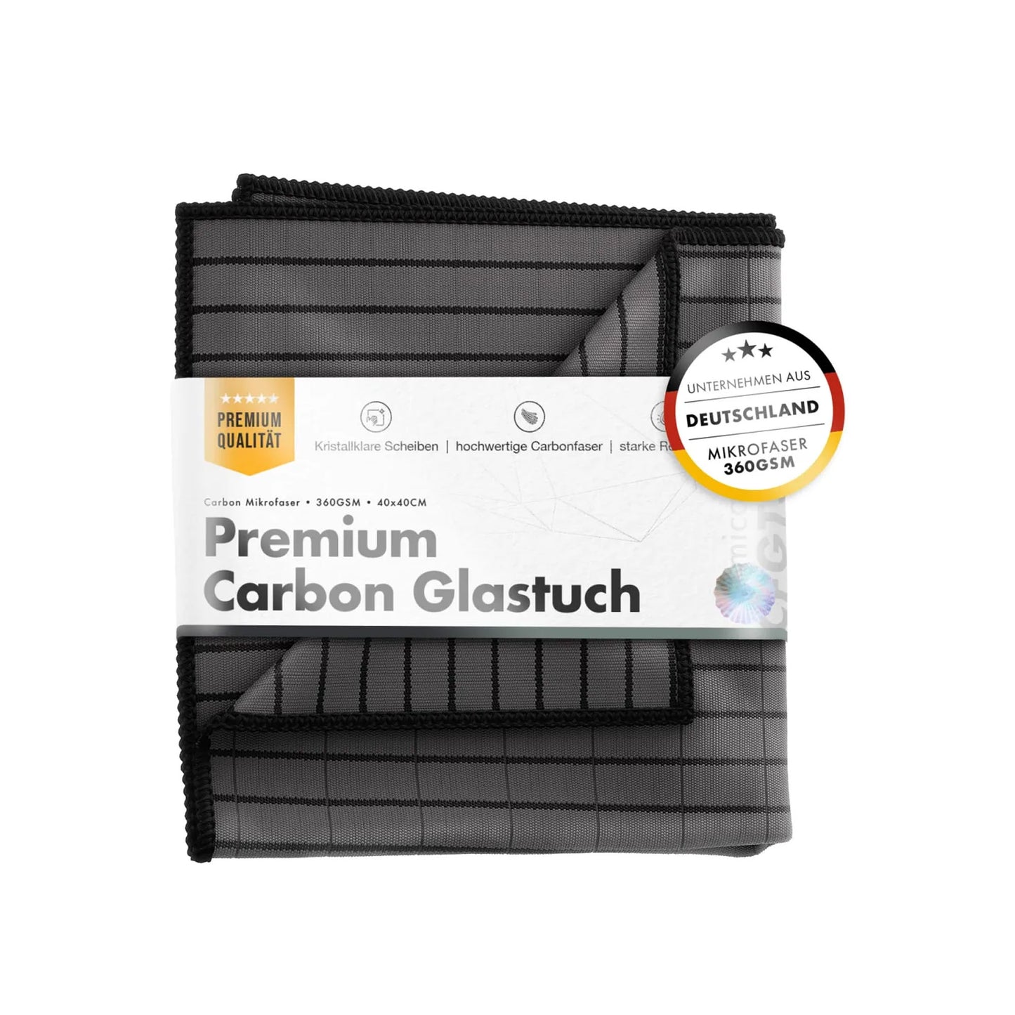 chemicalworkz krpa za staklo Carbon Fiber Glass Towel 40 × 40 cm 360 GSM