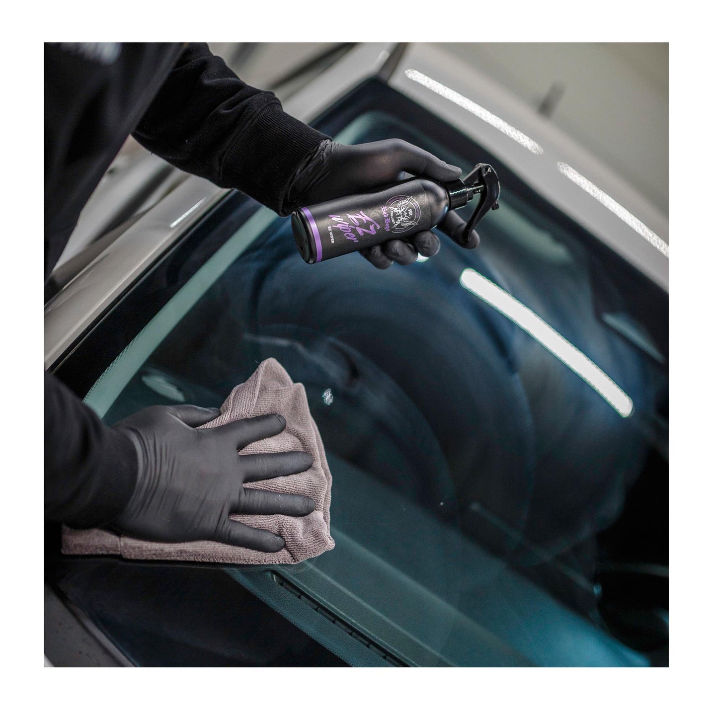 Bad Boys keramički premaz za stakla EZ Wiper – 200 ml aplikacija na staklo